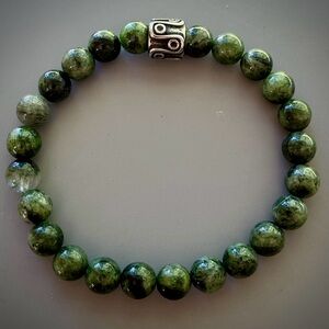 Green Chrome Diopside Handcrafted Bead Bracelet